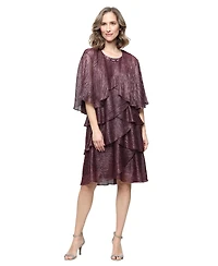 Sl Fashions Women's Embellished Crewneck Jacket Dress