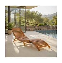 Augusta Home Fanty Folding Sunlounger