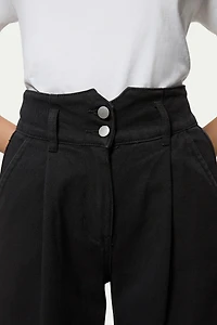 Karen Millen Women's Denim Wide Leg High Waisted Jeans