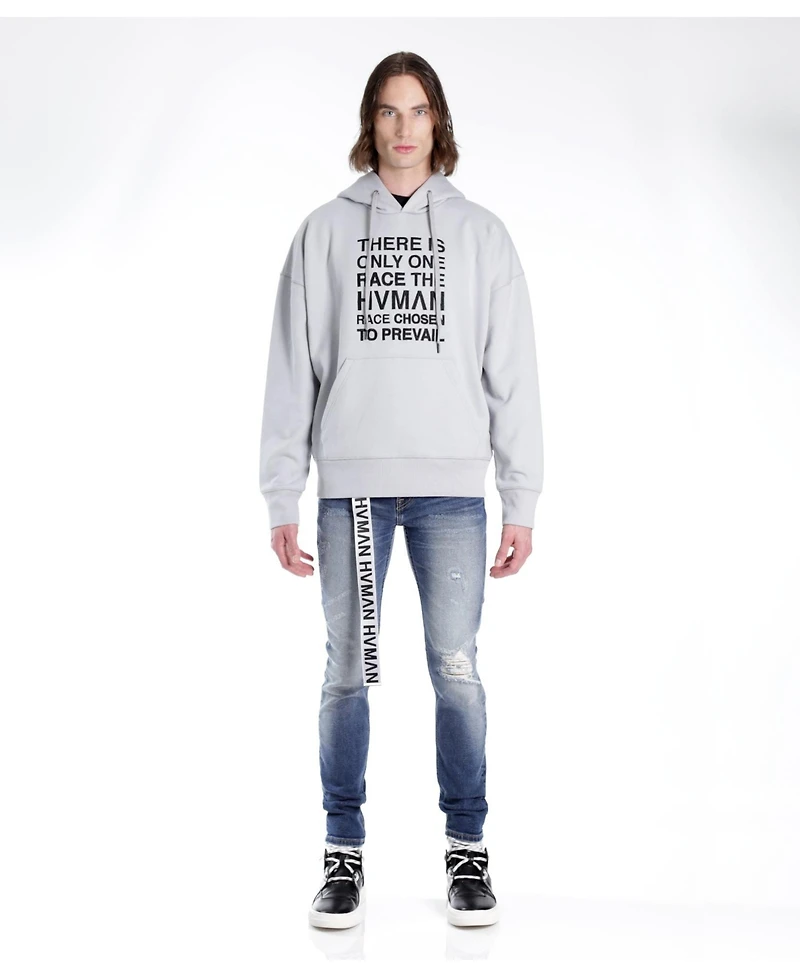 Hvman Chosen To Prevail x Cult Strat Super Skinny Fit Jeans with Belt Baltic