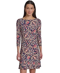 Tommy Hilfiger Women's Boat Neck Pleated Hem Dress