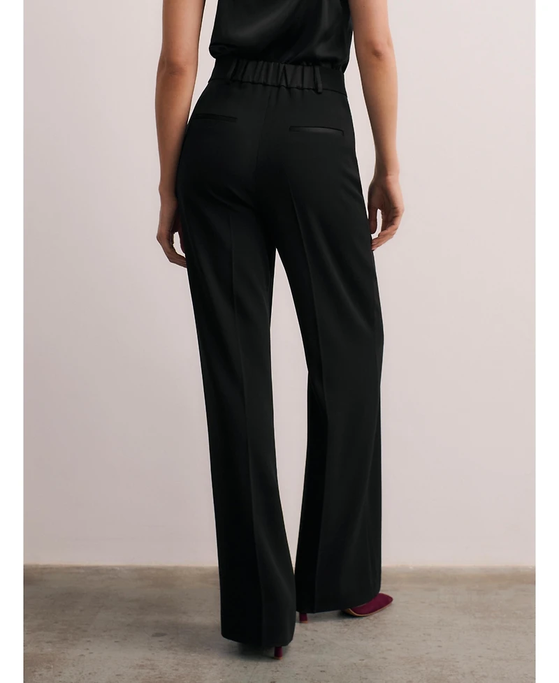 The Fold Women's Adelaide Clever Crepe Wide Leg Pants