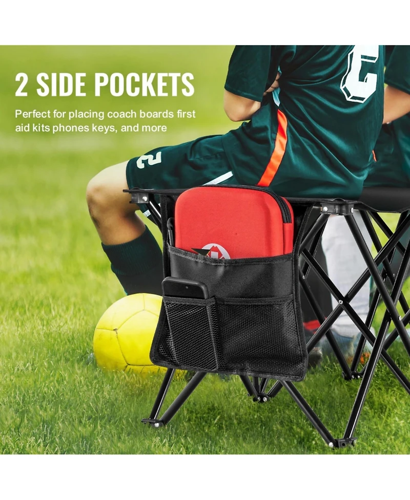 Yiortwo 6-Seat Portable Folding Sports Bench with Carry Bag, Outdoor Team Camping Chair