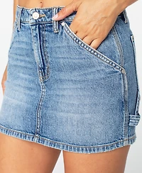 Celebrity Pink Juniors' Denim Utility Mini Skirt