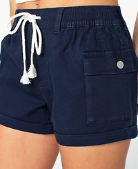Celebrity Pink Juniors' Cargo-Pocket Drawstring Shorts