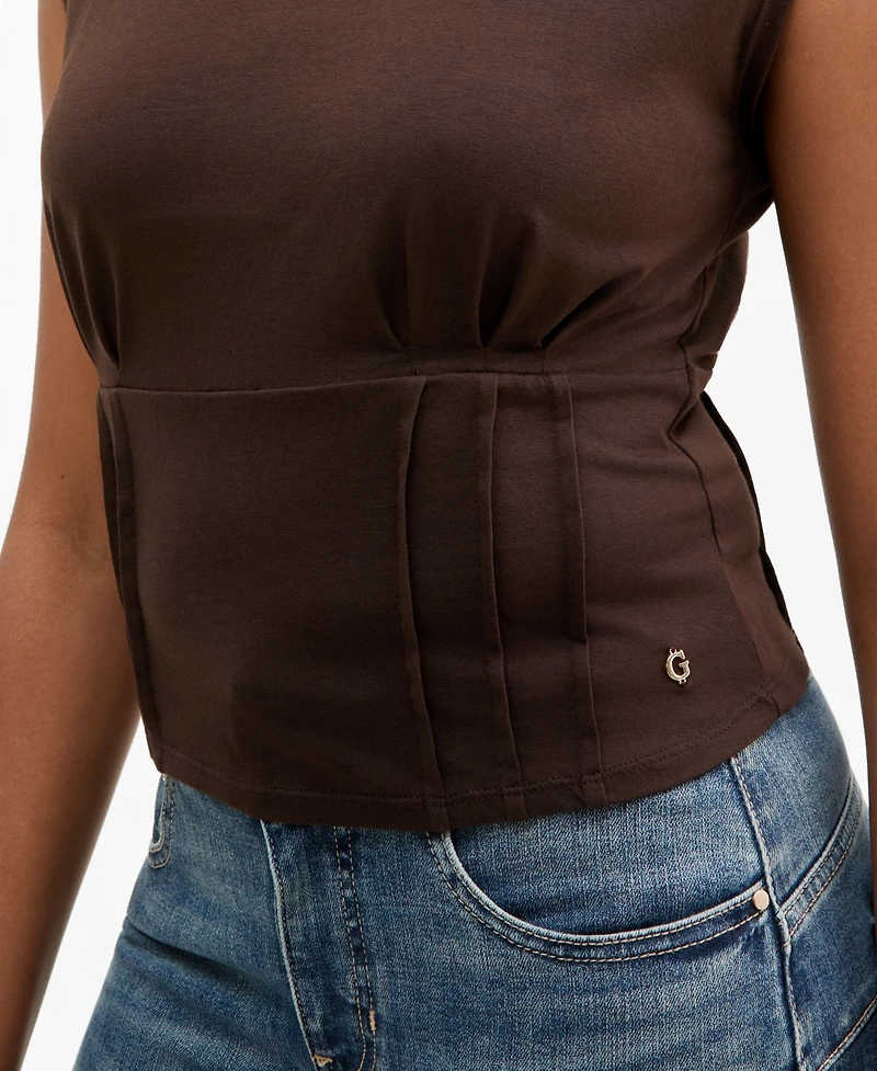 Guess Women's Karmen Cinched Sleeveless Corset Top