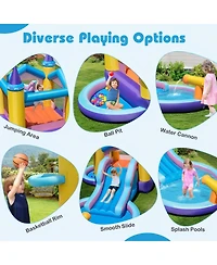 Hongge 6 in 1 Inflatable Kids Water Park for Yard