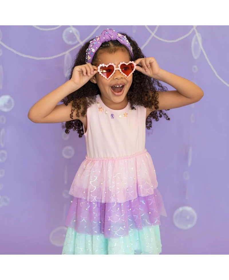 Sweet Wink Little Girls Mermaid Pearl Tank Tutu Dress