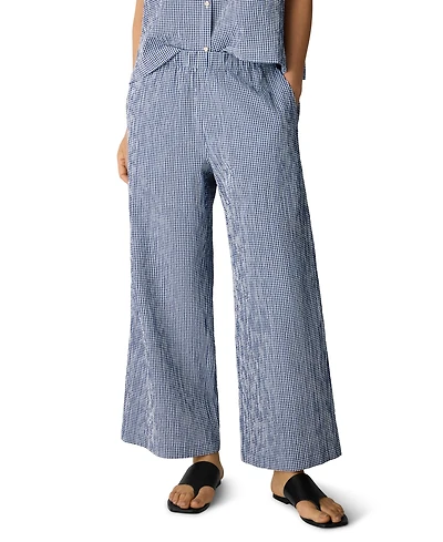 Eileen Fisher Women's Mid-Rise Wide-Leg Ankle Length Pants, Regular, Plus And Petites