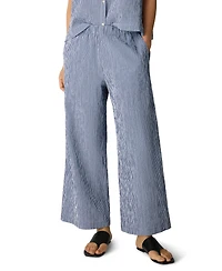 Eileen Fisher Women's Mid-Rise Wide-Leg Ankle Length Pants, Regular, Plus And Petites