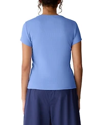 Eileen Fisher Women's Cotton-Blend Crewneck T-Shirt, Regular And Plus