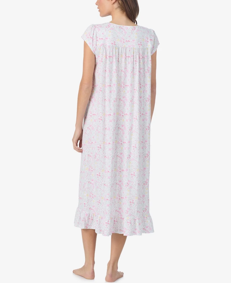 Eileen West Women's Sweetheart Neck Cap-Sleeve Nightgown