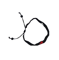 Silent Strength Beaded Bracelet – Black with Red & White Triangles