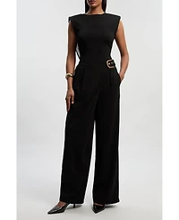 Karen Millen Women's Tailored Crepe Buckle Trousers