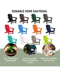 WestinTrends 12 Piece Set Outdoor Adirondack Chair With Ottoman Side Table