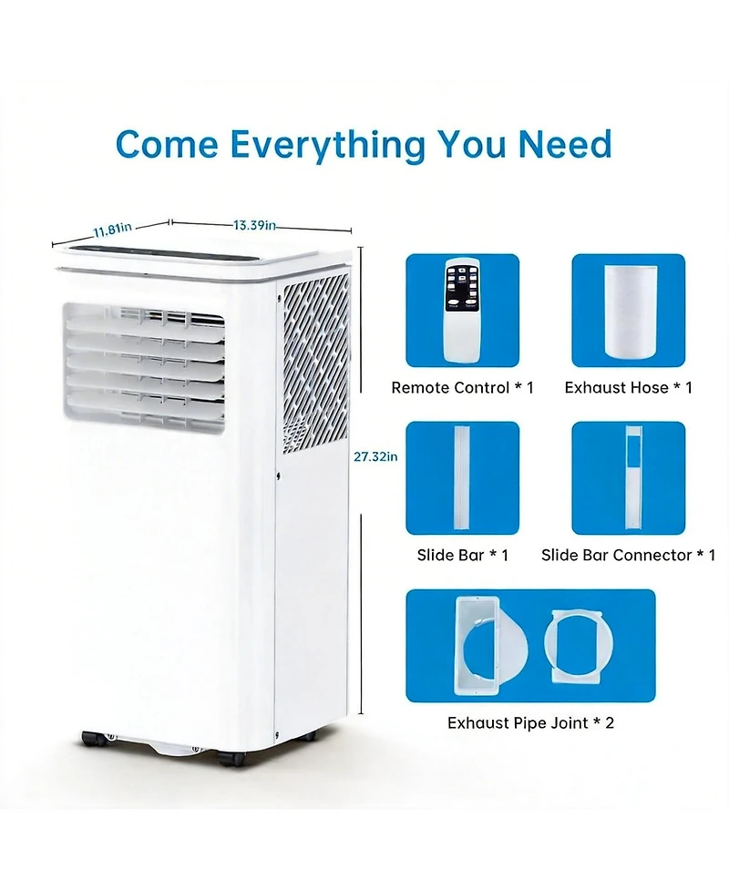 Xo 8000 Btu Portable Air Conditioners, with Cooling, Dehumidifier and Fan