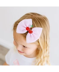 Sweet Wink Baby Girls Cherry Tulle Bow Baby Headband