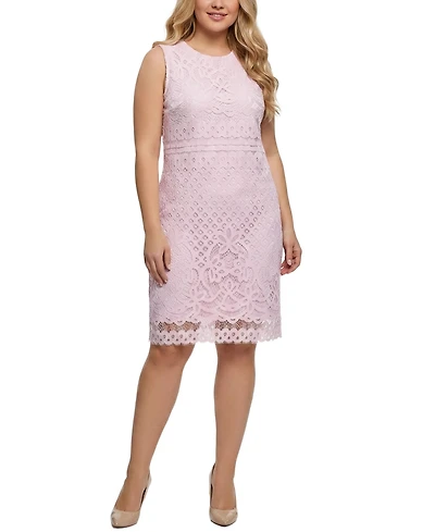 Ny Collection Plus Sleeveless Lace Dress