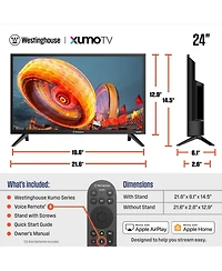 Westinghouse 24" Hd Xumo Smart Tv w/ Apple AirPlay, HomeKit & Voice Remote