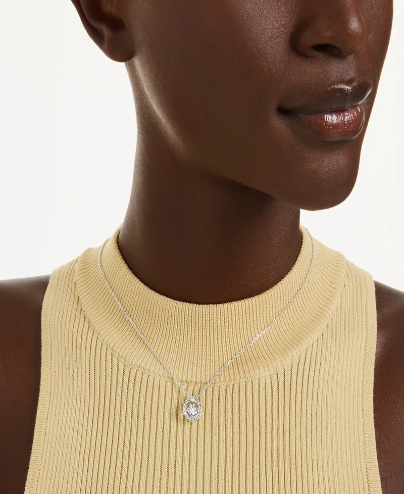 Swarovski Rhodium-Plated Starlit Sky Pendant Necklace