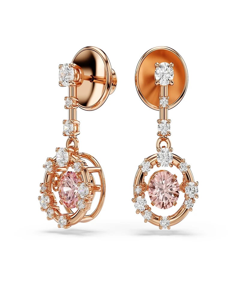 Swarovski Rose Gold-Tone Plated Star Inspired Drop Earrings