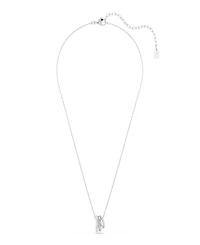 Swarovski Rhodium-Plated Brass Rings Necklace
