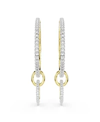 Swarovski Gold-Tone Plated Interconnected Hoop Earrings