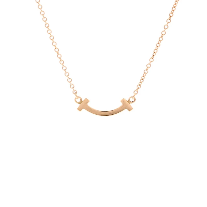 Pre-Owned Tiffany & Co T Smile Pendant Necklace