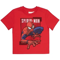 Spider-Man Toddler Boys 3-Piece Short Sleeve T-Shirt, Shorts and Jogger Pants Set
