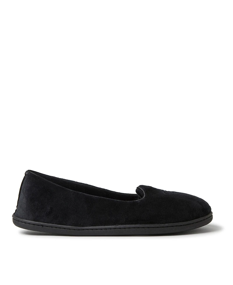 Women's Rebecca Microfiber Velour Closed Back Clog Slippers