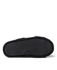 Dearfoams Women's Jessica Furry Cross Band Slide Slippers