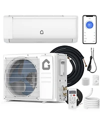 Xo 12000 Btu Mini Split Ac and Heat Pump, 21 SEER2, Cools 750 Sq. Ft, Alexa Compatible, WiFi, Self-Cleaning, 230V