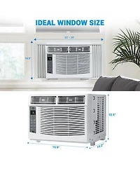 Xo 6000 Btu Window Ac Unit, Air Conditioner, 115V, Cools 350 Sq. Ft, WiFi App and Remote Control, Easy Install