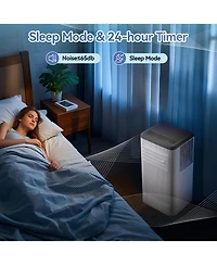 Xo 10,000 Btu Portable Ac with Remote, Led Display, 24-Hour Timer, Self-Evaporating Window Kit for Up to 560 Sq. Ft