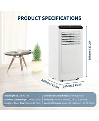 Xo 8,000 Btu Portable 4-in-1 Ac with Remote, Led Display