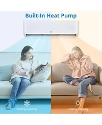 Xo 24,000 Btu Mini Split Ac and Heat Pump, 21 SEER2 Inverter, WiFi and Alexa, Cools 1,500 Sq. Ft, 230V Kit