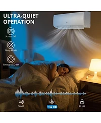 Xo 9000 Btu Mini Split Ac and Heat Pump, 20 SEER2 Inverter, WiFi and Alexa, Cools 450 Sq. Ft, 230V, Install Kit