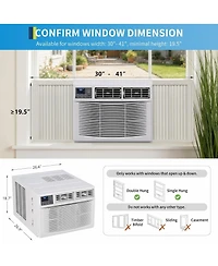 Xo 23200 Btu Window Air Conditioner, Remote Control and WiFi, with Heat, Rooms up to 1500 Sq Ft