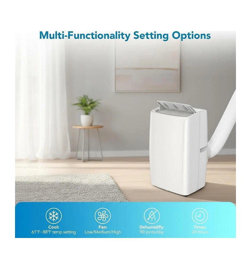 Xo 3-In-1 Portable Air Conditioners, Cooling Up to 750 Sq. Ft, 14000 Btu