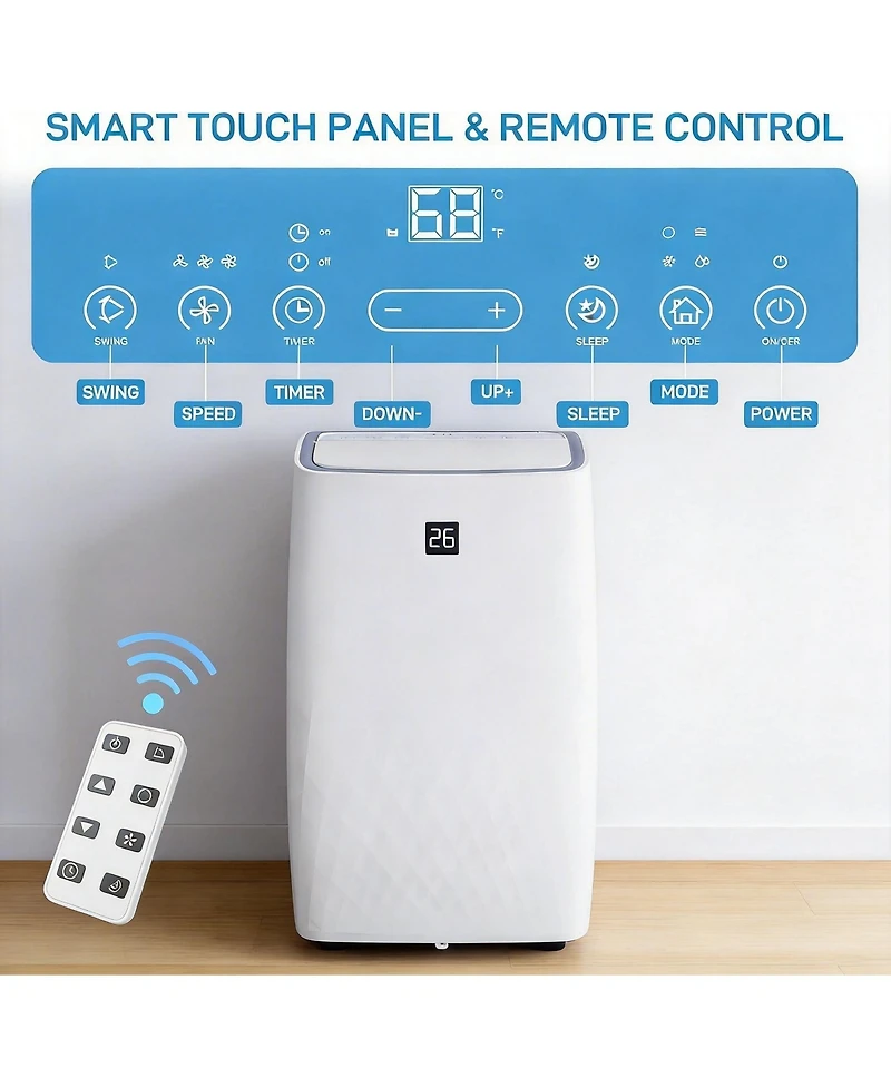 Xo 12,000 Btu Portable Air Conditioner, Cools up to 550 sq. ft.