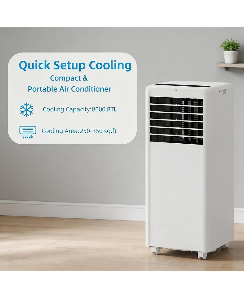 Xo 8000 Btu 3 in-1 Ac Unit, Cooling, Dehumidifier and Fan