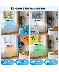 Xo 4-in-1 WiFi Smart 12000 Btu Window Air Conditioner with Heater, Remote/ App Controlfor Rooms Up to 550 Sq. Ft.