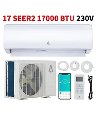 Xo 17000 Btu Mini Split Air Conditioner and Heat Pump, WiFi Smart Ductless Inverter System for 1250 Sq.ft. 230V