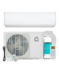 Xo 9,000 Btu 24 SEER2 Mini Split Wall Mounted Air Conditioner and Heat Pump with WiFi and Alexa for Rooms Up to 450 sq.ft. 208-230V