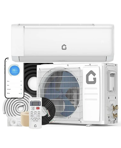 Xo 24,000 Btu Mini Split Air Conditioner and Heat Pump, Cools and Heats Up to 1,500 Sq.ft. with WiFi, Alexa Control, 230V
