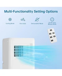 Xo 10,000 Btu Portable Air Conditioner with Remote Control, Quiet Operation, for Rooms up to 450 sq.ft.