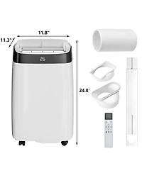 Xo 3-in-1 10000 Btu Portable Air Conditioner with Remote, 3 Speeds, Quiet Operation, Cools up to 450 Sq.Ft, Bedroom, Dorm, Office