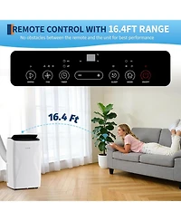 Xo 3-in-1 14,000 Btu Portable Air Conditioner with Cooling Dehumidifier and Fan, Remote Control for Rooms Up to 700 Sq. Ft.