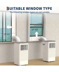 Xo 10,000 Btu Portable Air Conditioner with Heating, Fan and Dehumidifier Quiet Operation, Cools up to 450 Sq. Ft.