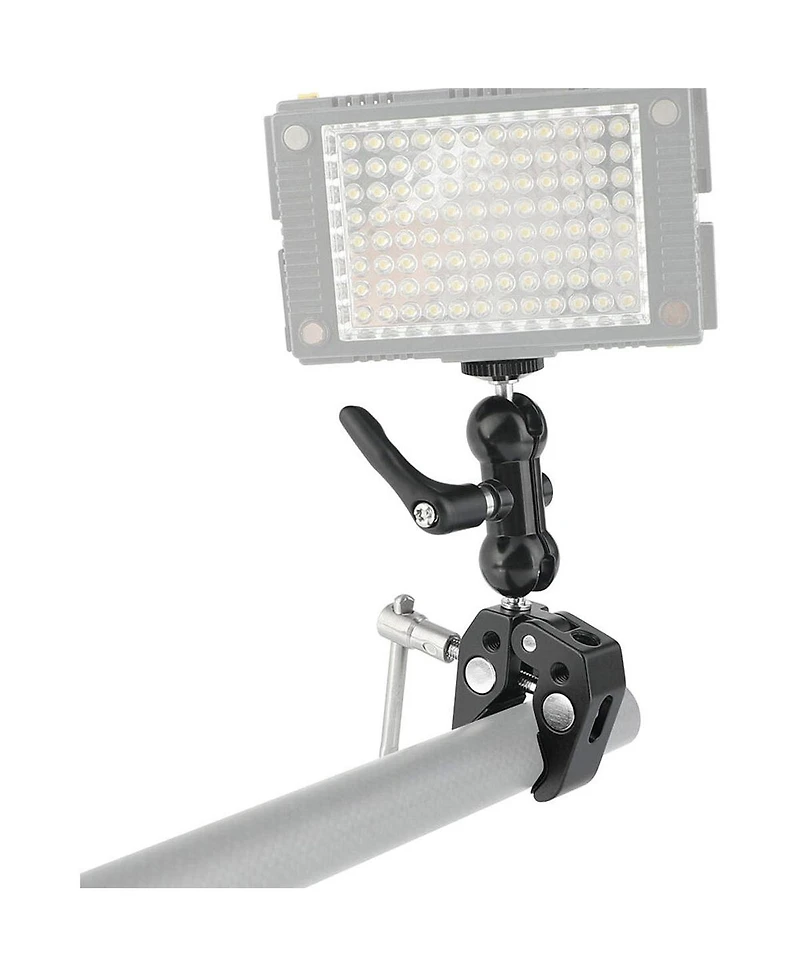 Camvate Ball Head Mount 1/4inch Threads with Central Lock Knob and Super Crab Gripper Clamp
